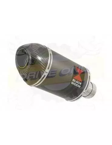 APRILIA RS4 125 2011 - 2018 Ligne complètes & Ovale Noir Silencieux En Inox + En Carbone Tip 200mm