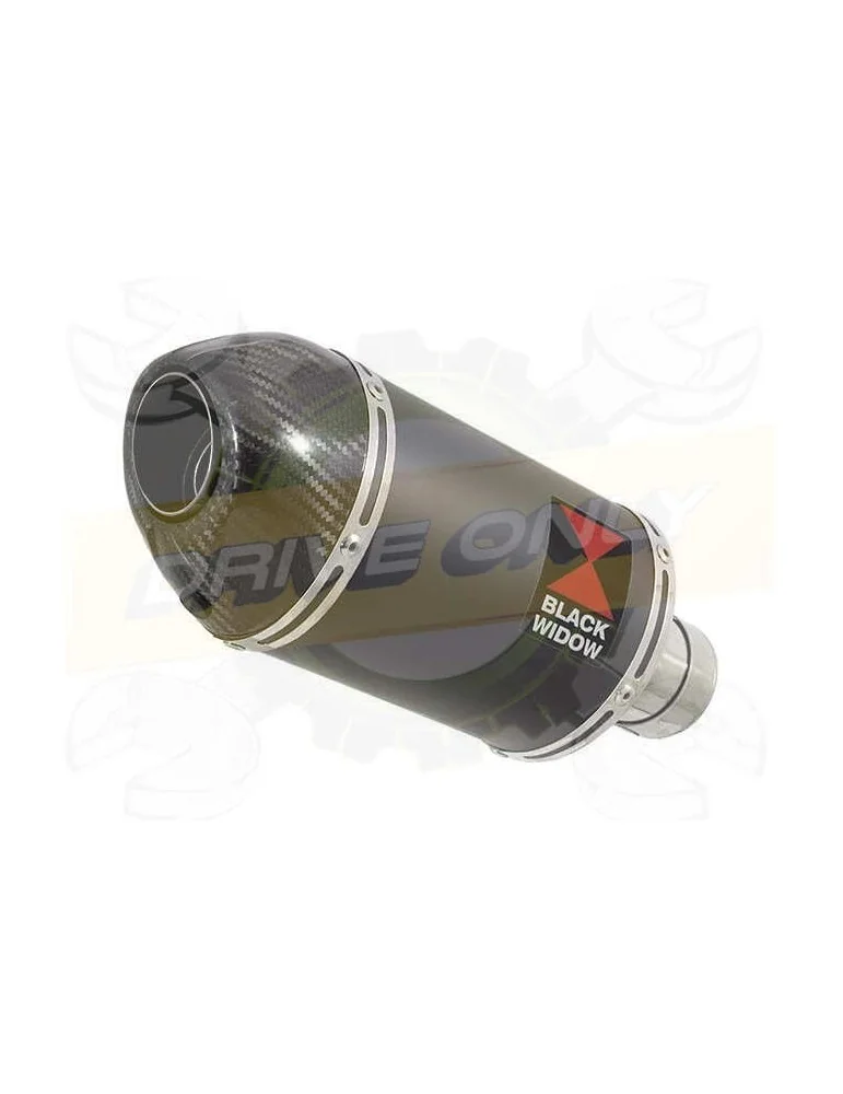 APRILIA RS4 125 2011 - 2018 Ligne complètes & Ovale Noir Silencieux En Inox + En Carbone Tip 200mm