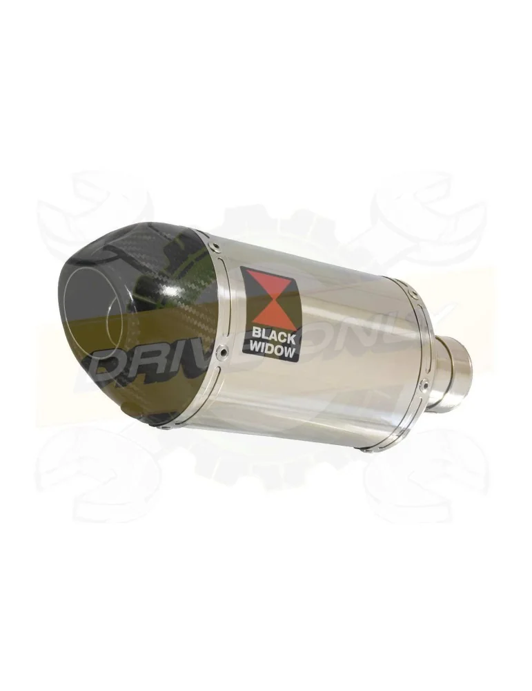 FZ-1S FZ-1 S Tube de raccord et Silencieux Ovale En Inox + Canule En Carbone 200mm