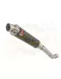 Aprilia Tuono V4R / V4R APRC 2011/2015 Passage Haut Exhaust tube de raccord & Rond En Carbone Silencieux 350mm