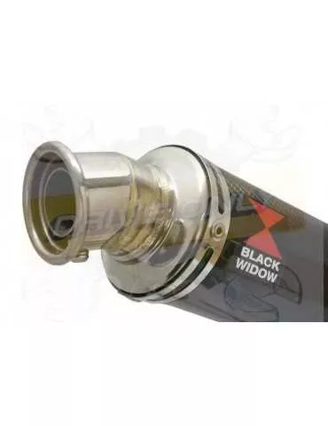 Aprilia Tuono V4R / V4R APRC 2011/2015 Passage Haut Exhaust tube de raccord & Rond En Carbone Silencieux 350mm