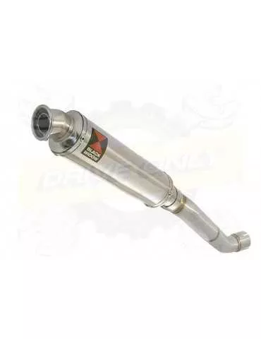 Aprilia Tuono V4R / V4R APRC 2011/2015 Passage Haut Exhaust tube de raccord & Rond Silencieux En Inox 350mm