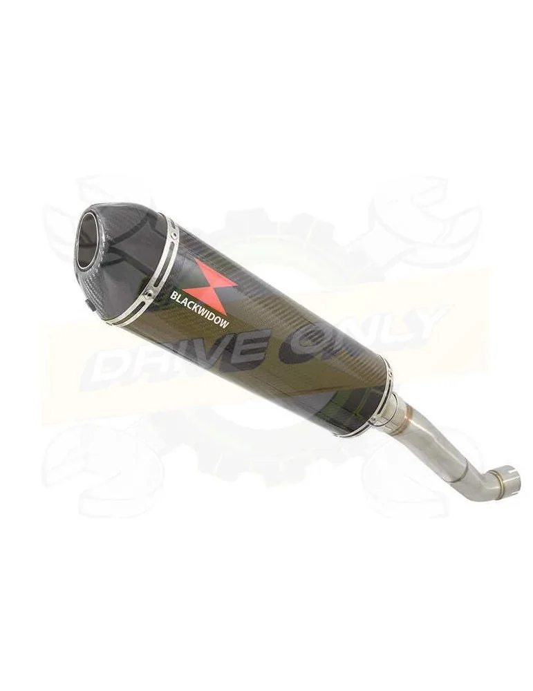 Aprilia Tuono V4R / V4R APRC 2011/2015 Passage Haut Exhaust tube de raccord & Ovale En Carbone Silencieux + Carbon Tip 400mm