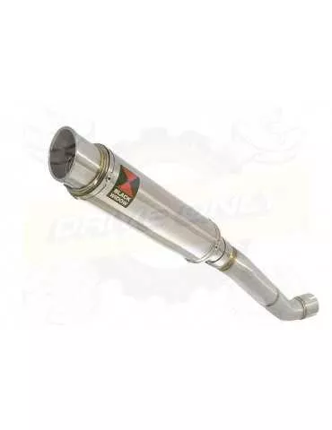 Aprilia Tuono V4R / V4R APRC 2011/2015 Passage Haut Exhaust tube de raccord & Rond GP Style Silencieux En Inox 350mm