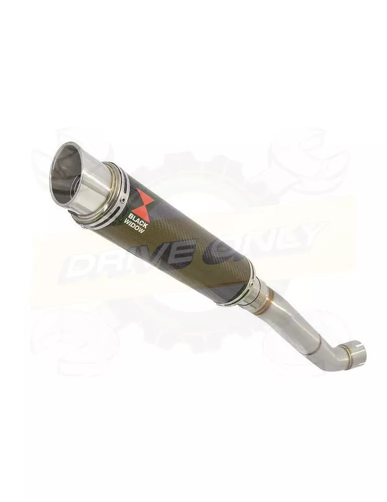 Aprilia Tuono V4R / V4R APRC 2011/2015 Passage Haut Exhaust tube de raccord & Silencieux GP Rond En Carbone 350mm