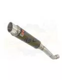 Aprilia Tuono V4R / V4R APRC 2011/2015 Passage Haut Exhaust tube de raccord & Silencieux GP Rond En Carbone 350mm