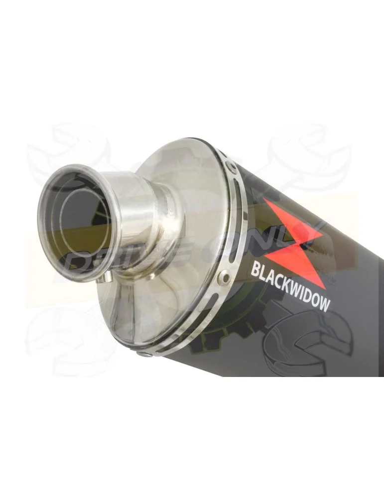 HONDA XL125 VARADERO (JC32) 01-07 Tube de raccord et Silencieux Ovale Noir En Inox 400mm
