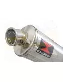 HONDA XL125 VARADERO (JC32) 01-07 Tube de raccord et Silencieux Rond En Inox 400mm