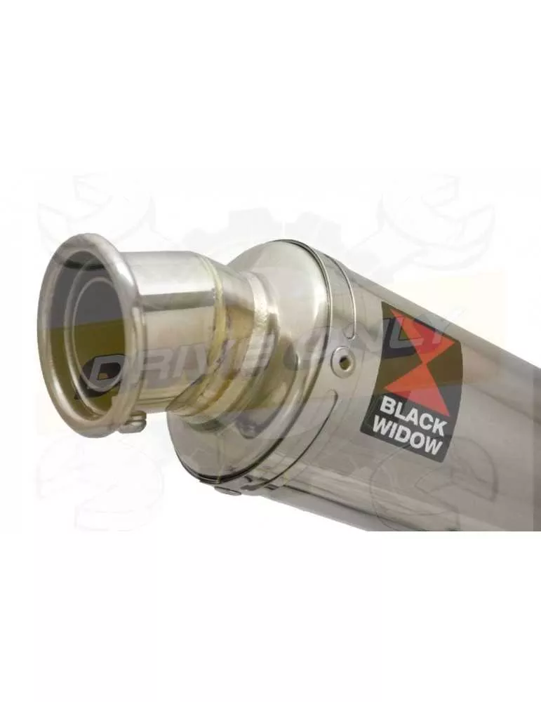 HONDA XL125 VARADERO (JC32) 01-07 Tube de raccord et Silencieux Rond En Inox 350mm