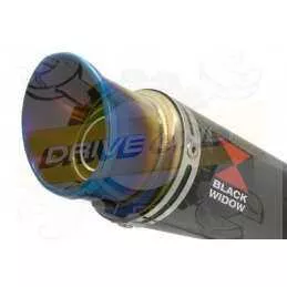 HONDA XL125 VARADERO (JC32) 01-07 Tube de raccord et Silencieux GP Rond En Carbone + canule Anodisé 230mm