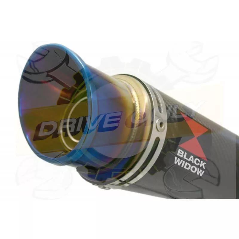 HONDA XL125 VARADERO (JC32) 01-07 Tube de raccord et Silencieux GP Rond En Carbone + canule Anodisé 230mm
