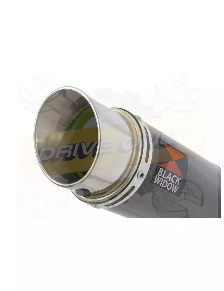 HONDA XL125 VARADERO (JC32) 01-07 Tube de raccord et Silencieux Rond En Carbone 200mm