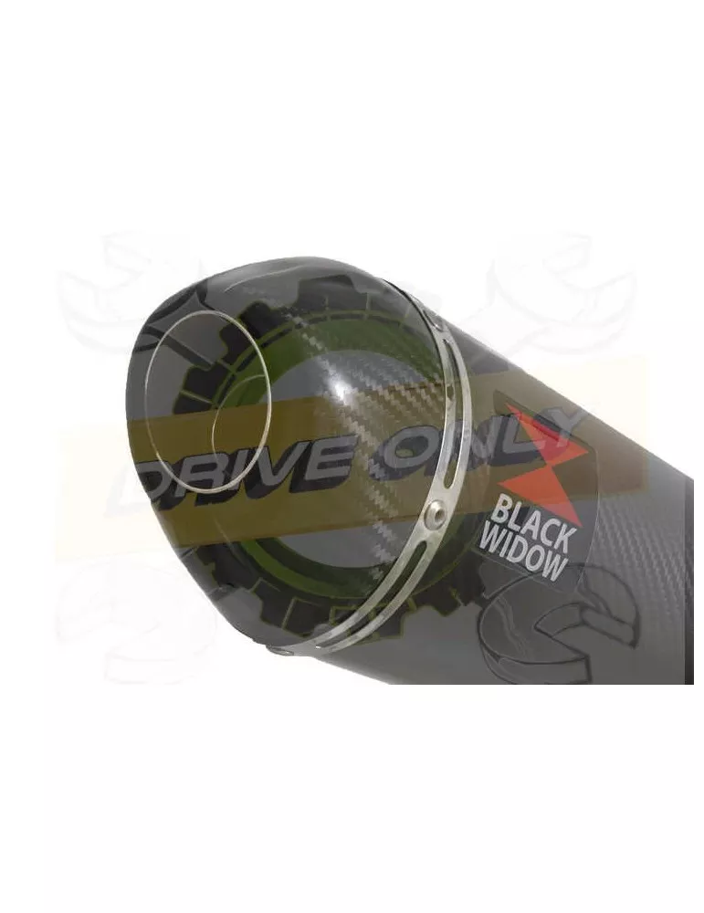 HONDA XL125 VARADERO (JC32) 01-07 Tube de raccord et Silencieux Ovale En Carbone + Carbone 200mm