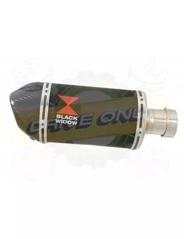 HONDA XL125 VARADERO (JC49) 08-16 Ligne complète & Silencieux Ovale Noir En Inox + Carbone Tip 200mm