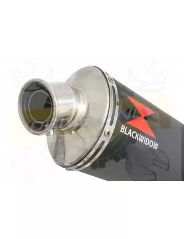 HONDA XL125 VARADERO (JC49) 08-16 Tube de raccord et Silencieux Rond Noir Inox 400mm