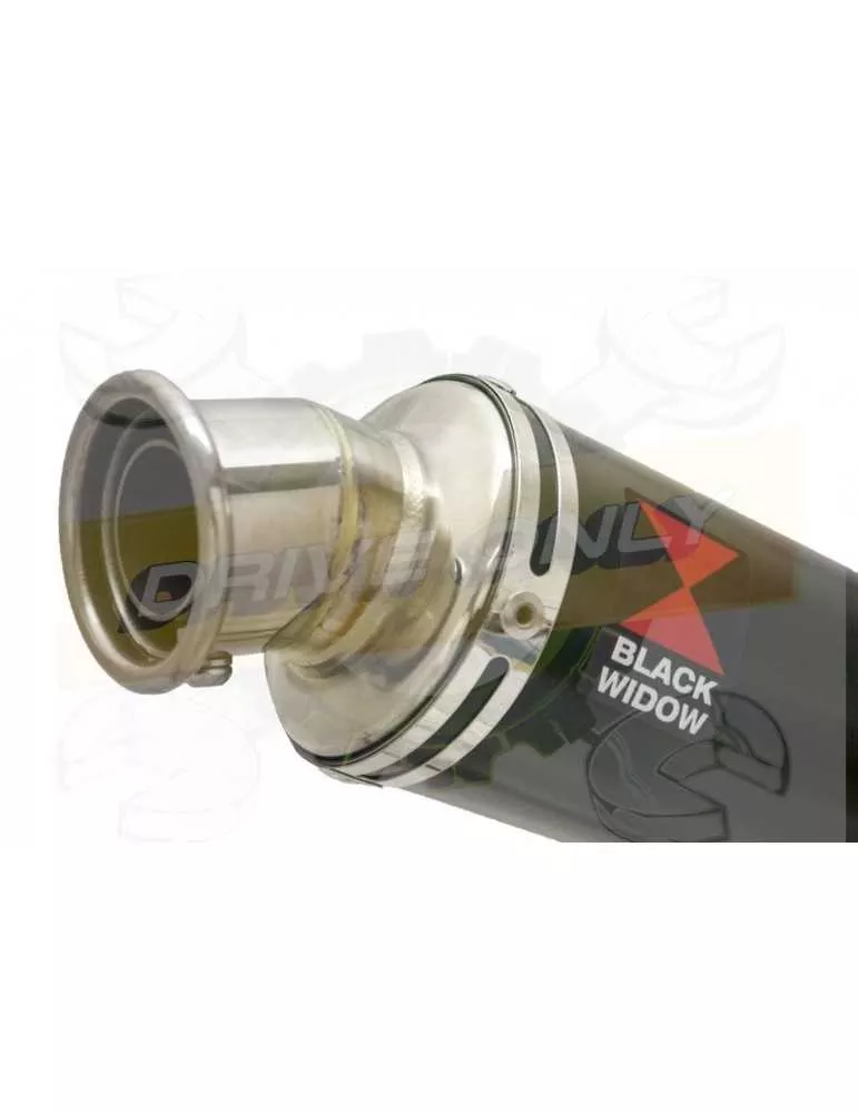 HONDA XL125 VARADERO (JC49) 08-16 Tube de raccord et Silencieux Rond Noir Inox 350mm