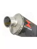HONDA XL125 VARADERO (JC49) 08-16 Tube de raccord et Silencieux Rond Noir Inox 300mm