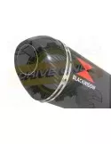 HONDA XL125 VARADERO (JC49) 08-16 Tube de raccord et Silencieux Ovale Noir En Inox + Carbone 300mm