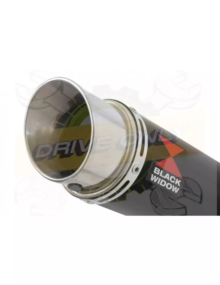 HONDA XL125 VARADERO (JC49) 08-16 Tube de raccord et Silencieux GP Rond Noir Inox 230mm