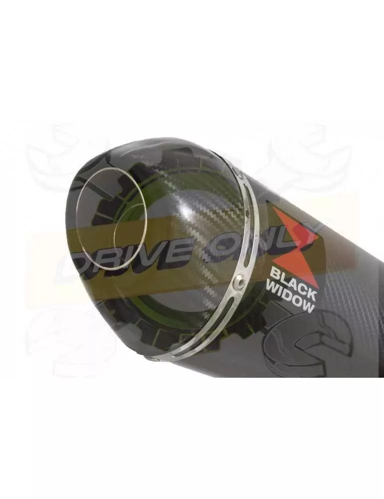 HONDA XL125 VARADERO (JC49) 08-16 Tube de raccord et Silencieux Ovale En Carbone + Carbone 200mm