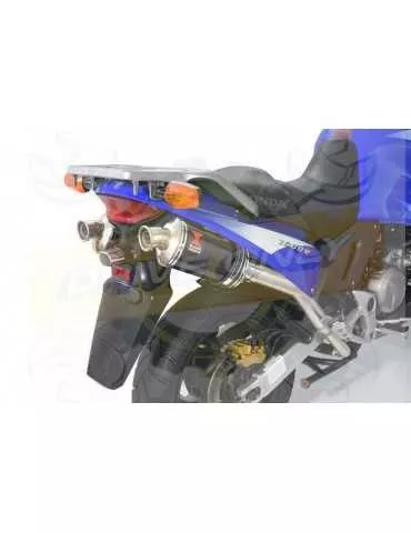 XL1000 V Varadero 1999 - 2014 Par paire Silencieux Kit / Silencieux Ovale Noir En Inox 230mm