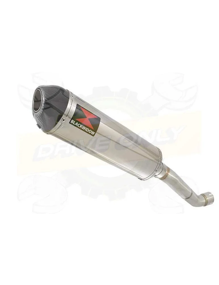 Aprilia RSV4 1000R & Factory 2009/2015 Passage Haut Exhaust tube de raccord & Ovale Silencieux En Inox + En Carbone Tip 400mm
