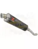 Aprilia RSV4 1000R & Factory 2009/2015 Passage Haut Exhaust tube de raccord & Rond Black Silencieux En Inox 400mm