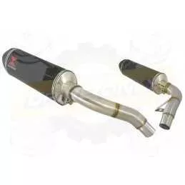 ST1100 ST 1100 (SC26) Pan European Tube de raccord & Silencieux Ovale En Carbone + carbone tip 400mm