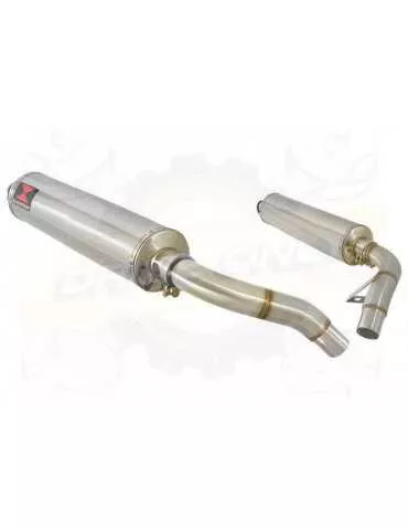 ST1100 ST 1100 (SC26) Pan European Tube de raccord & Silencieux Rond En Inox 400mm