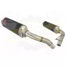 ST1100 ST 1100 (SC26) Pan European Tube de raccord & Silencieux Ovale En Carbone 400mm