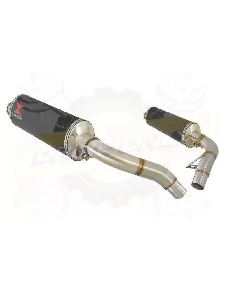 ST1100 ST 1100 (SC26) Pan European Tube de raccord & Silencieux Ovale En Carbone 400mm