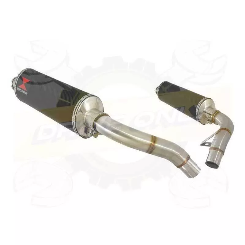 ST1100 ST 1100 (SC26) Pan European Tube de raccord & Silencieux Ovale En Carbone 400mm