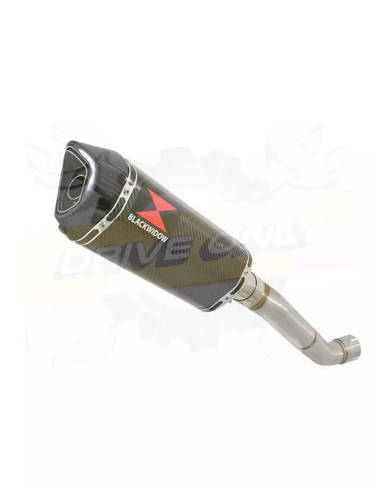 Aprilia Tuono V4R / V4R APRC 2011/2015 Passage Haut Exhaust tube de raccord & Hexagonale En Carbone Silencieux 300mm