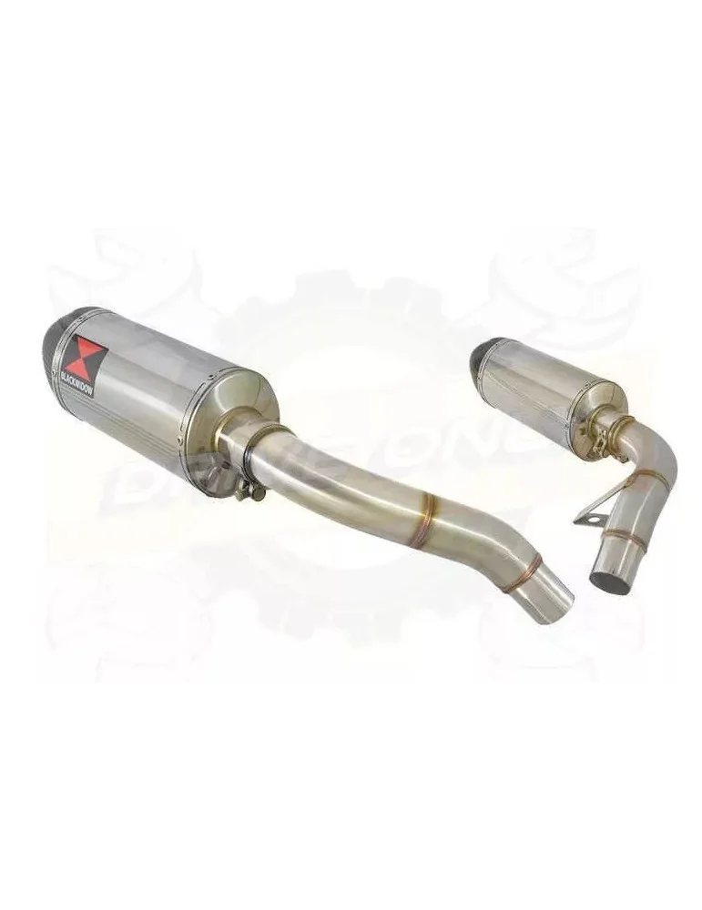 ST1100 ST 1100 (SC26) Pan European Tube de raccord & Silencieux Ovale En Inox + Carbone tip 300mm
