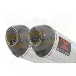 ST1100 ST 1100 (SC26) Pan European Tube de raccord & Silencieux Ovale En Inox + Carbone tip 300mm