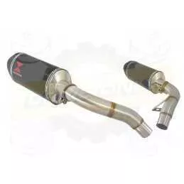 ST1100 ST 1100 (SC26) Pan European Tube de raccord & Silencieux Ovale En Carbone + carbone tip 300mm