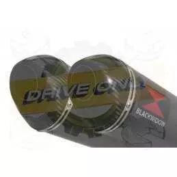 ST1100 ST 1100 (SC26) Pan European Tube de raccord & Silencieux Ovale En Carbone + carbone tip 300mm