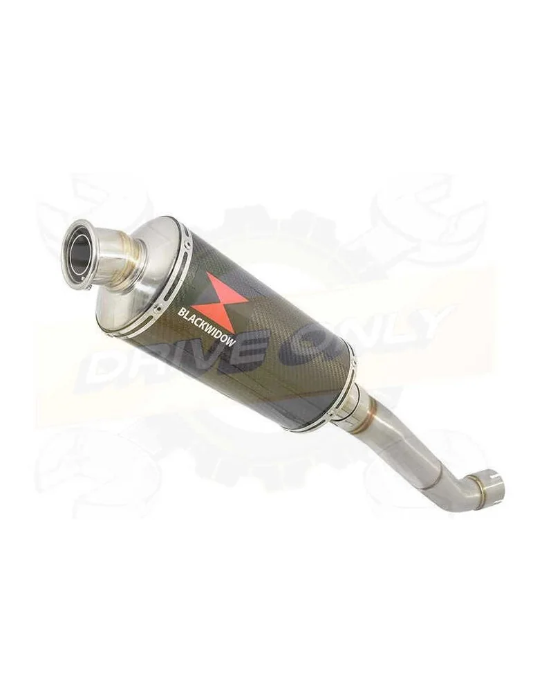 Aprilia Tuono V4R / V4R APRC 2011/2015 Passage Haut Exhaust tube de raccord & Ovale En Carbone Silencieux 300mm