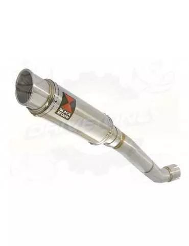 Aprilia Tuono V4R / V4R APRC 2011/2015 Passage Haut Exhaust tube de raccord & Rond GP Style Silencieux En Inox 230mm
