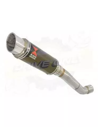 Aprilia Tuono V4R / V4R APRC 2011/2015 Passage Haut Exhaust tube de raccord & Silencieux GP Rond En Carbone 230mm