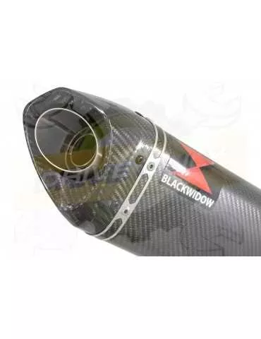 Aprilia Tuono V4R / V4R APRC 2011/2015 Passage Haut Exhaust tube de raccord & Tri Silencieux Ovale En Carbone 250mm