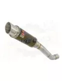 Aprilia Tuono V4R / V4R APRC 2011/2015 Passage Haut Exhaust tube de raccord & Rond GP Style Black Silencieux En Inox 230mm