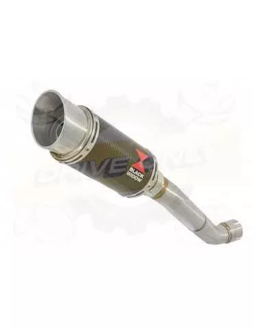 Aprilia Tuono V4R / V4R APRC 2011/2015 Passage Haut Exhaust tube de raccord & Rond En Carbone Silencieux 200mm