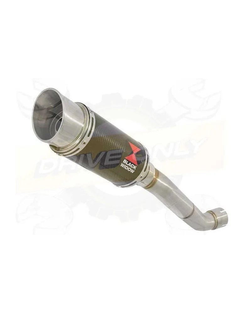 Aprilia Tuono V4R / V4R APRC 2011/2015 Passage Haut Exhaust tube de raccord & Rond En Carbone Silencieux 200mm