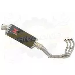 MT-09 Tracer 2013-2021  High Level De-cat Exhaust System with 300mm Oval Carbon Fibre Silencer