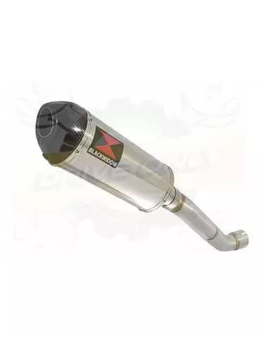 Aprilia RSV4 1000R & Factory 2009/2015 Passage Haut Exhaust tube de raccord & Ovale Silencieux En Inox + En Carbone Tip 300mm