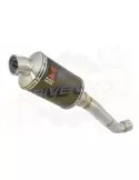 Aprilia RSV4 1000R & Factory 2009/2015 Passage Haut Exhaust tube de raccord & Ovale Black Silencieux En Inox 230mm
