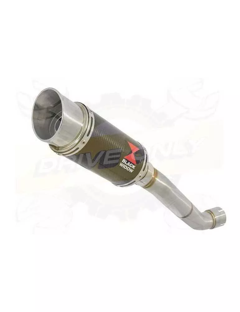 Aprilia RSV4 1000R & Factory 2009/2015 Passage Haut Exhaust tube de raccord & Rond En Carbone Silencieux 200mm