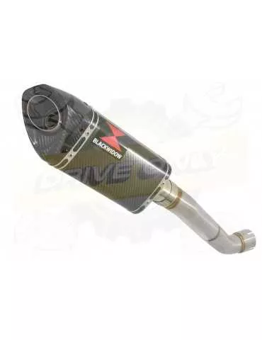 Aprilia RSV4 1000R & Factory 2009/2015 Passage Haut Exhaust tube de raccord & Tri Ovale Silencieux En Inox + Carbon Tip 250mm