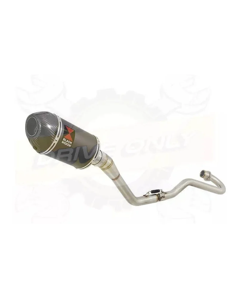 XR125 XR125L 2003-2010 Ligne complète & Silencieux Ovale Noir En Inox + Carbone 200mm